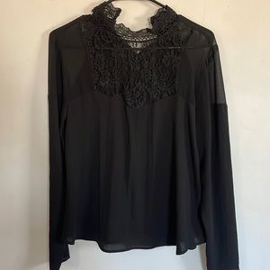 Express top with lace detail